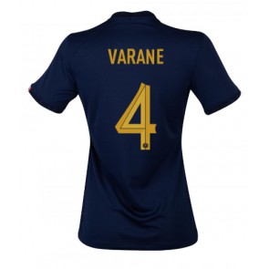 Maillot de foot France Raphael Varane #4 Domicile Femmes Monde 2022 Manches Courte